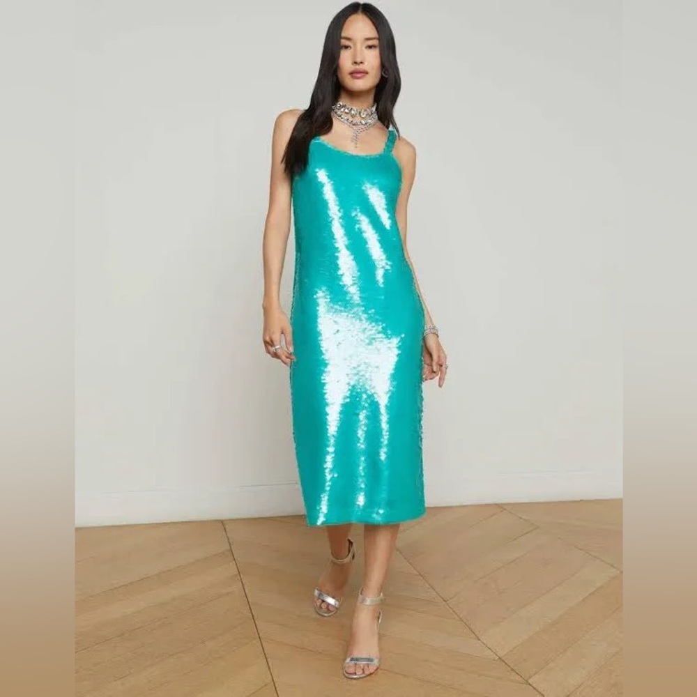 L’agence Gabin Sequin Midi Dress